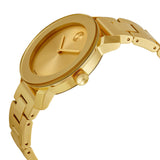Movado Bold Champagne Dial Yellow Gold Ion-pated Ladies Watch #3600085 - The Watches Men & Co #2