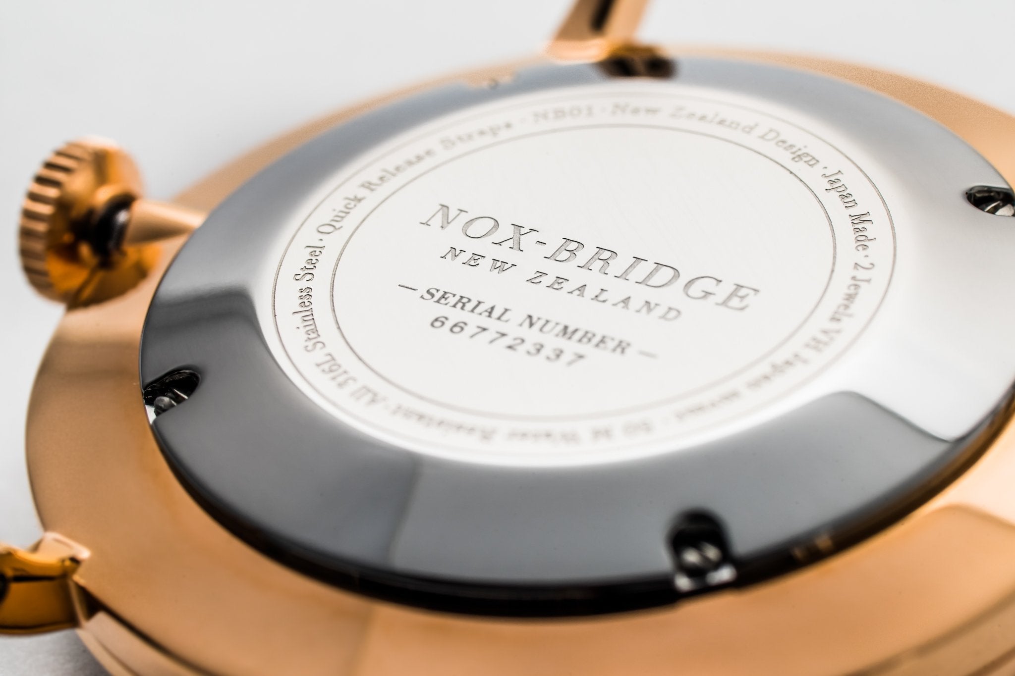 NOX-BRIDGE Classic Izar Rose Gold 36MM IRG36 - The Watches Men & CO #4