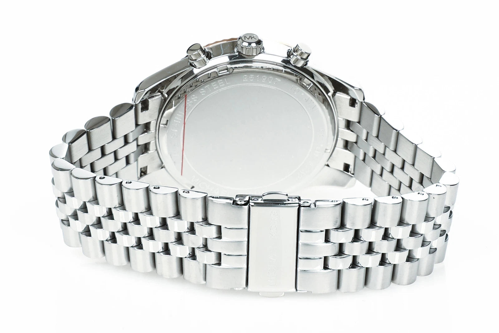 Michael Kors Lexington Chronograph Amber Dial Silver Men's Watch - MK8732