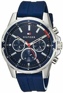 Tommy Hilfiger Mason Blue Dial Blue Rubber Strap Watch for Men - 1791791 1791791 - Image 4