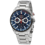 Seiko Chronograph Quartz Blue Dial Men's Watch SSB407P1 - The Watches Men & Co