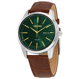 Seiko Dark Green Sunray Dial Solar Powered Men's Watch SNE529 - The Watches Men & Co