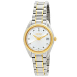Seiko Diamonds Quartz Silver Dial Two-Tone Ladies Watch SUR582P1 - The Watches Men & Co