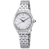 Seiko Discover More Quartz White Dial Ladies Watch SUR537 - The Watches Men & Co