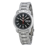 Seiko Series 5 Automatic Black Dial Stainless Steel Watch SNKL83 - The Watches Men & Co