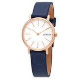 Skagen Signatur Lille Quartz White Dial Ladies Watch SKW2838 - The Watches Men & Co