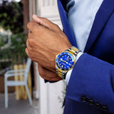 Stuhrling Original Aquadiver Automatic Blue Dial Men's Watch M13515 - The Watches Men & Co #2