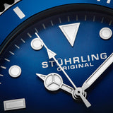 Stuhrling Original Aquadiver Automatic Blue Dial Men's Watch M13544#M13544 - The Watches Men & Co #6