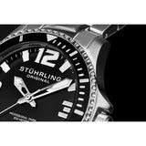 Stuhrling Original Aquadiver Black Dial Men's Watch M15266 - The Watches Men & Co #4