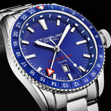 Stuhrling Original Aquadiver Quartz Blue Dial Men's Watch M17219#M17219 - The Watches Men & Co #6