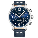 Stuhrling Original Aviator Quartz Blue Dial Men's Watch M13650 - The Watches Men & Co #2