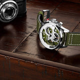 Stuhrling Original Aviator Quartz Green Dial Men's Watch M13588 - The Watches Men & Co #3