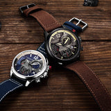 Stuhrling Original Aviator Quartz Green Dial Men's Watch M13588 - The Watches Men & Co #4