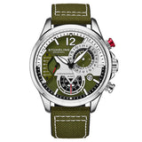 Stuhrling Original Aviator Quartz Green Dial Men's Watch M13588 - The Watches Men & Co