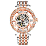 Stuhrling Original Legacy Automatic Rose Skeleton Dial Ladies Watch M13604 - The Watches Men & Co