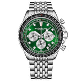 Stuhrling Original Monaco Chronograph Quartz Green Dial Men's Watch M18218 - The Watches Men & Co