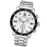 Stuhrling Original Monaco Chronograph Quartz White Dial Men's Watch M17992 - The Watches Men & Co #2