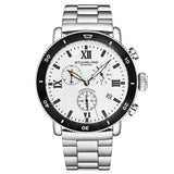 Stuhrling Original Monaco Chronograph Quartz White Dial Men's Watch M17992 - The Watches Men & Co
