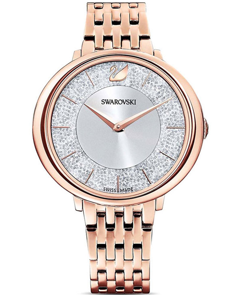 Swarovski Crystalline Chic women's watch with white dial and rose gold bracelet