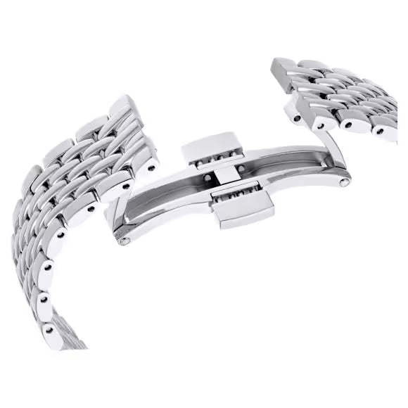 Stainless steel metal bracelet detail of Swarovski Crystalline Wonder watch