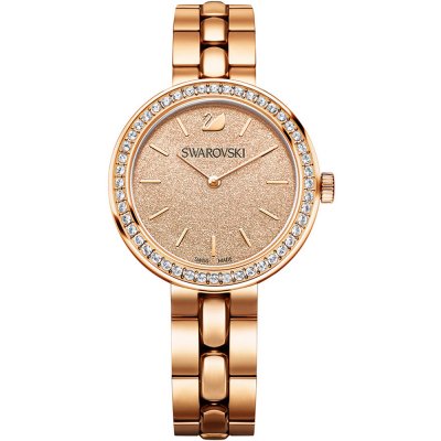 Swarovski rose gold women's watch with crystal bezel and rose gold bracelet