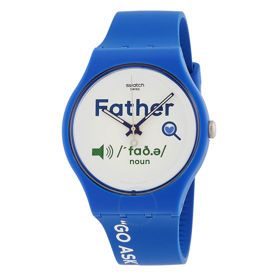 Swatch Fathers Day Quartz White Dial Men's Watch SO29Z704 - The Watches Men & Co