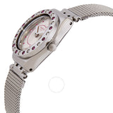 Swatch Meche Rose Quartz Crystal Silver Dial Ladies Watch YSS319M - The Watches Men & Co #2