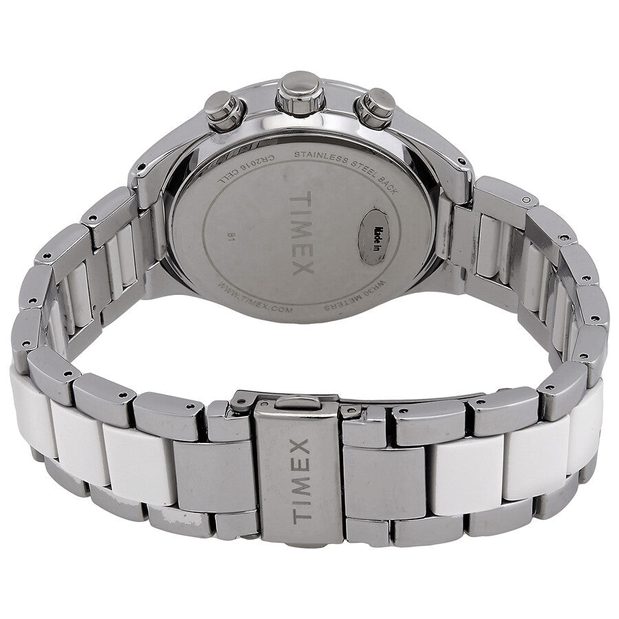 Timex Classic Chronograph Quartz Crystal Silver Dial Ladies Watch TW2V74700 - The Watches Men & Co #3