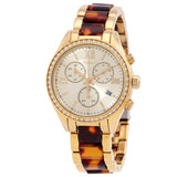 Timex Classic Chronograph Quartz Gold Dial Ladies Watch TW2V74800 - The Watches Men & Co