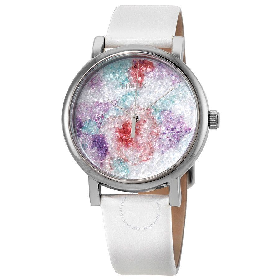 Timex Crystal Bloom Quartz Swarovski Crystal Dial Ladies Watch TW2R66500 - The Watches Men & Co