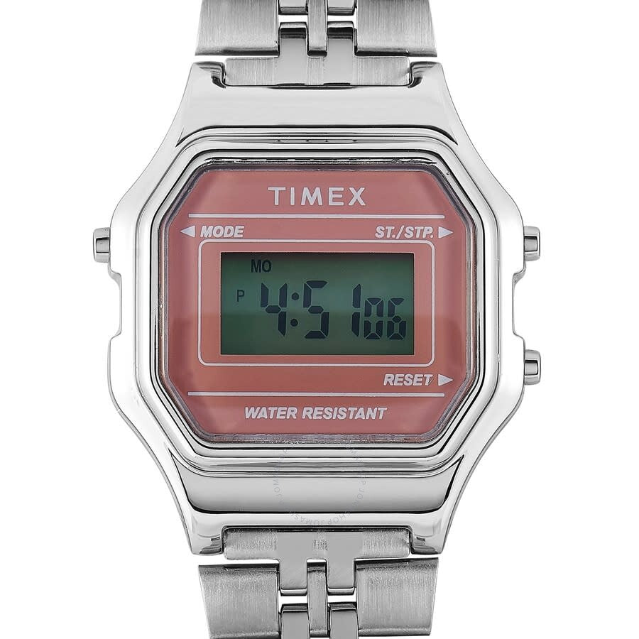 Timex Digital Chronograph Quartz Pink Dial Ladies Watch TW2T48500 - The Watches Men & Co