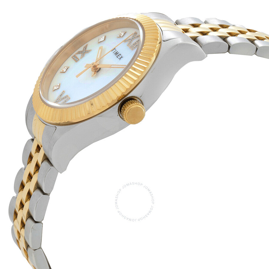 Timex Legacy Quartz Crystal Mother of Pearl Dial Ladies Watch TW2V45600 - The Watches Men & Co #2