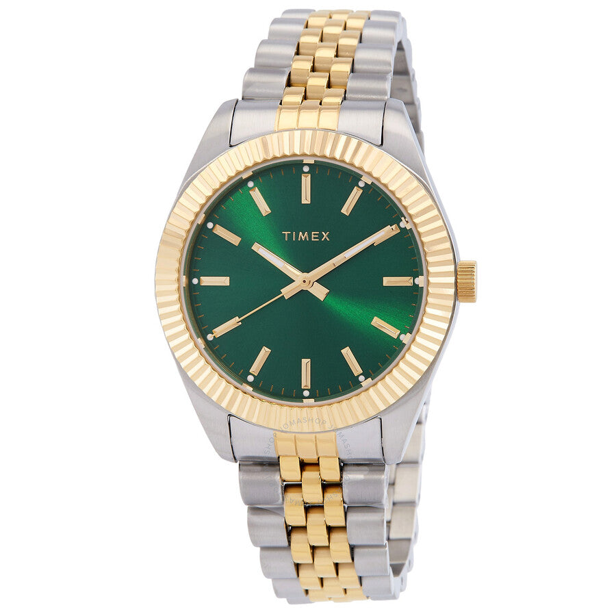 Timex Legacy Quartz Green Dial Ladies Watch TW2W87400 - The Watches Men & Co