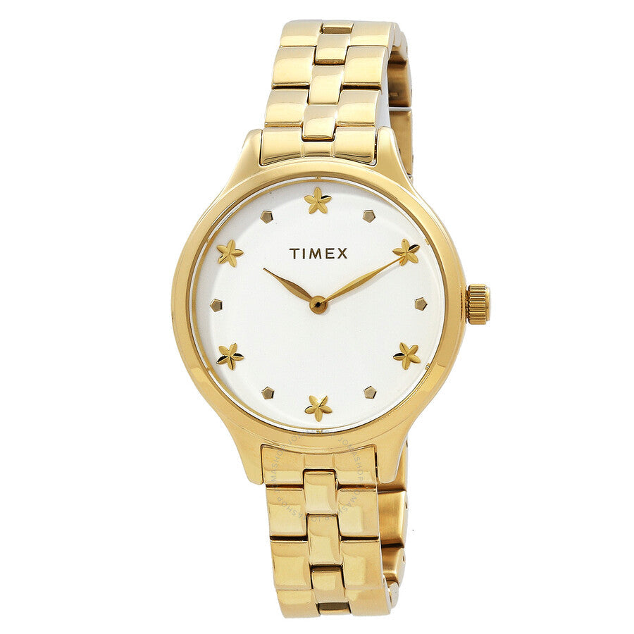 Timex Peyton Quartz White Dial Ladies Watch TW2V23300 - The Watches Men & Co