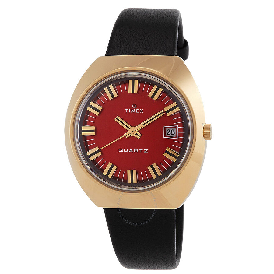 Timex Q 1972 Reissue Quartz Burgundy Dial Men's Watch TW2V25400 - The Watches Men & Co