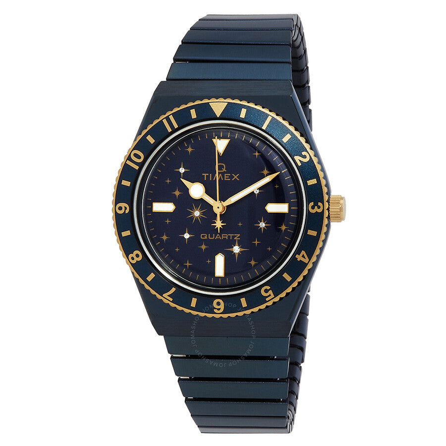 Timex Q Celestial Quartz Blue Dial Ladies Watch TW2V53500 - The Watches Men & Co