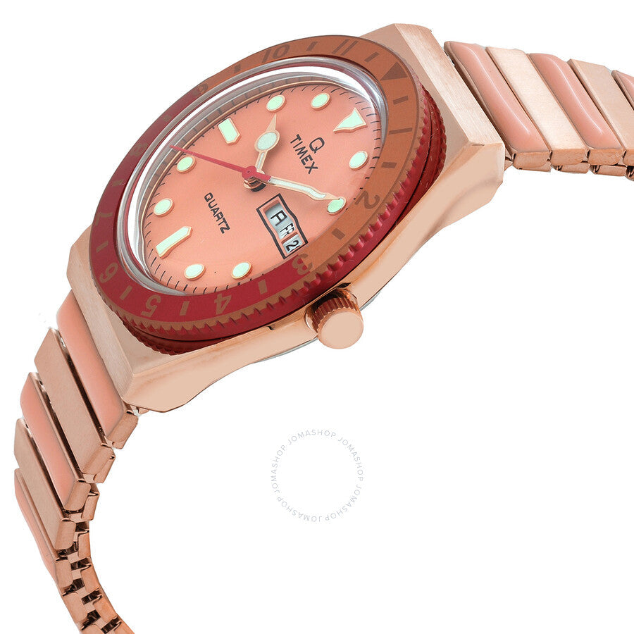 Timex Q Timex Malibu Quartz Pink Dial Ladies Watch TW2V38600VQ - The Watches Men & Co #2