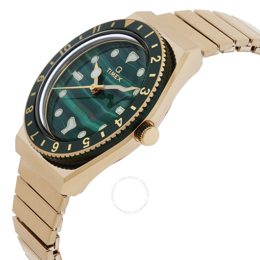 Timex Q Timex Quartz Green Malachite Dial Ladies Watch TW2V92200VQ - The Watches Men & Co #2