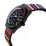 Timex Q Rainbow Quartz Black Dial Expansion Band Ladies Watch TW2V65900 - The Watches Men & Co #2