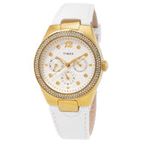 Timex Simone Multifunction Quartz Crystal White Dial Ladies Watch TW2V80500VQ - The Watches Men & Co