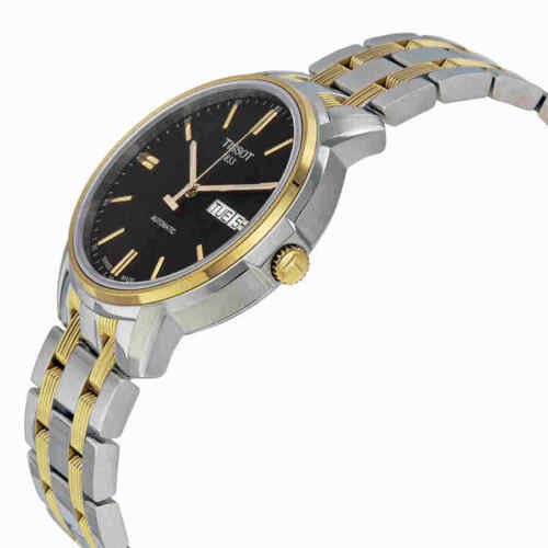 Tissot Automatics men's automatic watch with two-tone steel bracelet and black dial