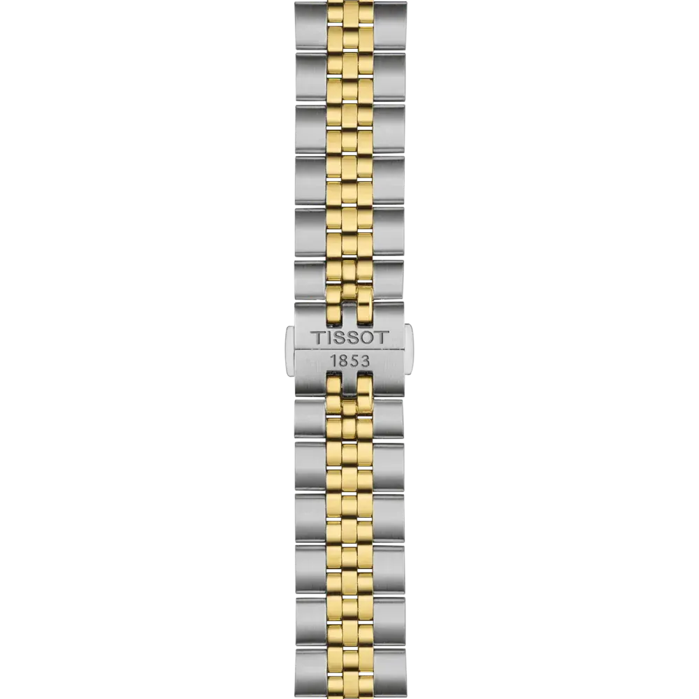Tissot Ballade two-tone stainless steel and gold-plated bracelet with clasp