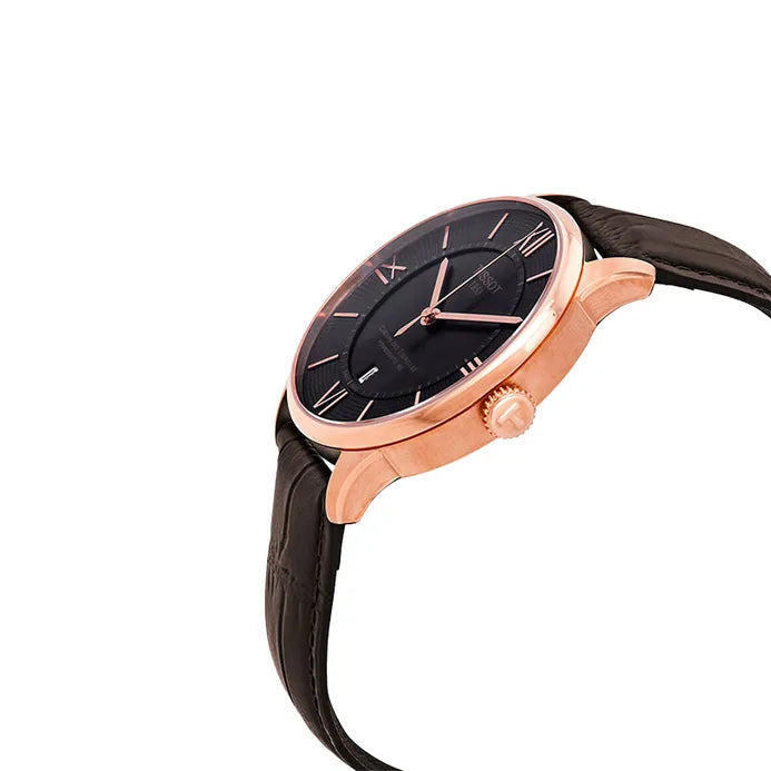 Tissot Chemin des Tourelles side profile showing case thickness and crown
