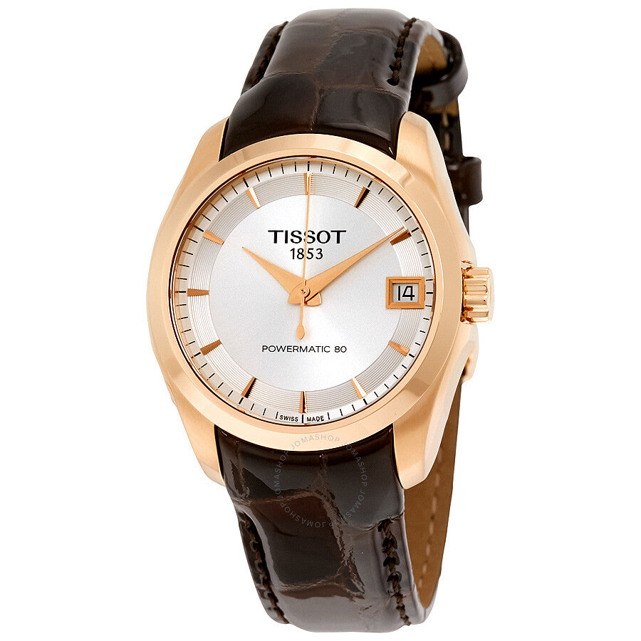 Tissot Couturier Automatic Silver Dial Ladies Watch T0352073603100 - The Watches Men & Co