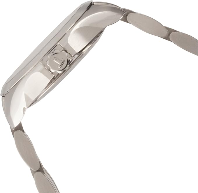 Tissot Couturier side profile showing case thickness and stainless steel bracelet