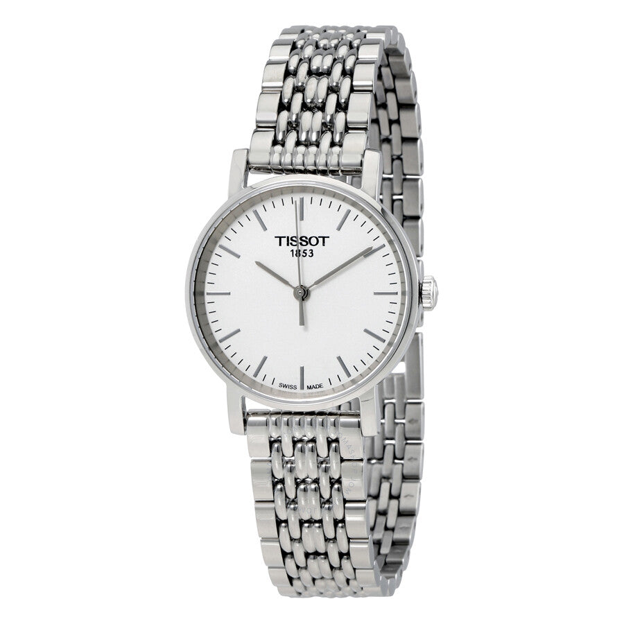 Tissot Everytime quartz ladies watch with silver dial and stainless steel bracelet