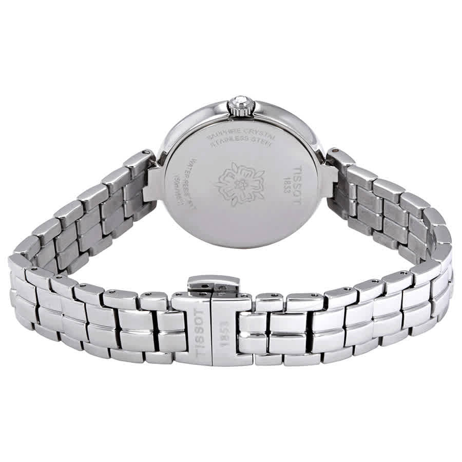 Tissot Flamingo stainless steel caseback with engraved Tissot logo