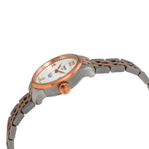 Tissot Le Locle Automatic Lady two-tone bracelet on wrist side view