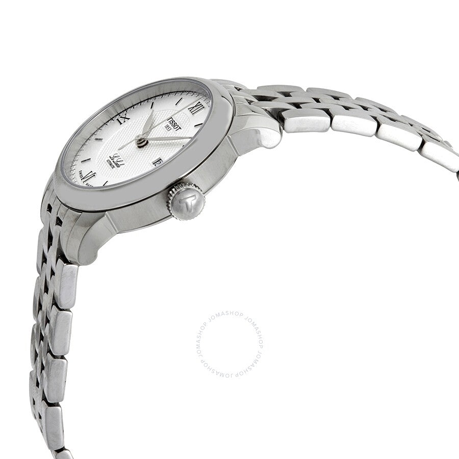 Tissot Le Locle watch side profile showing case and bracelet detail