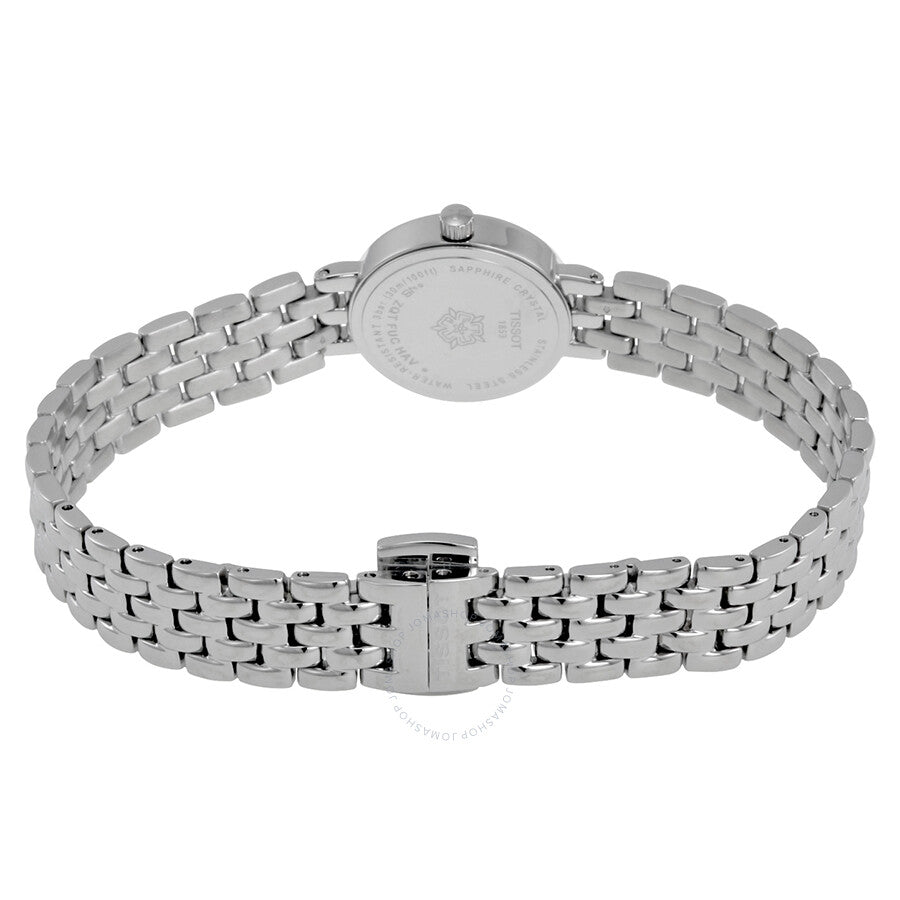 Tissot Lovely watch caseback and full bracelet view